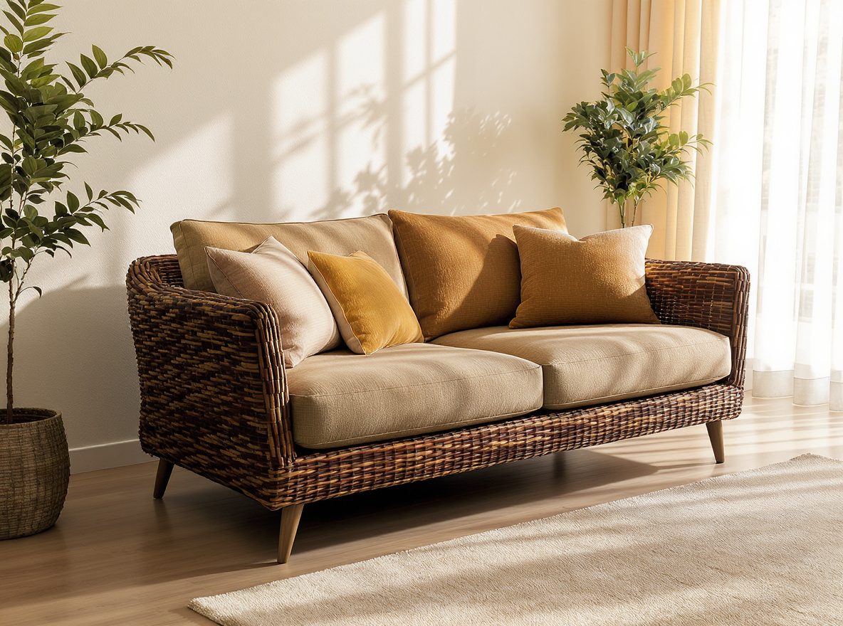 Canapé 3 places en tissu recyclé gris